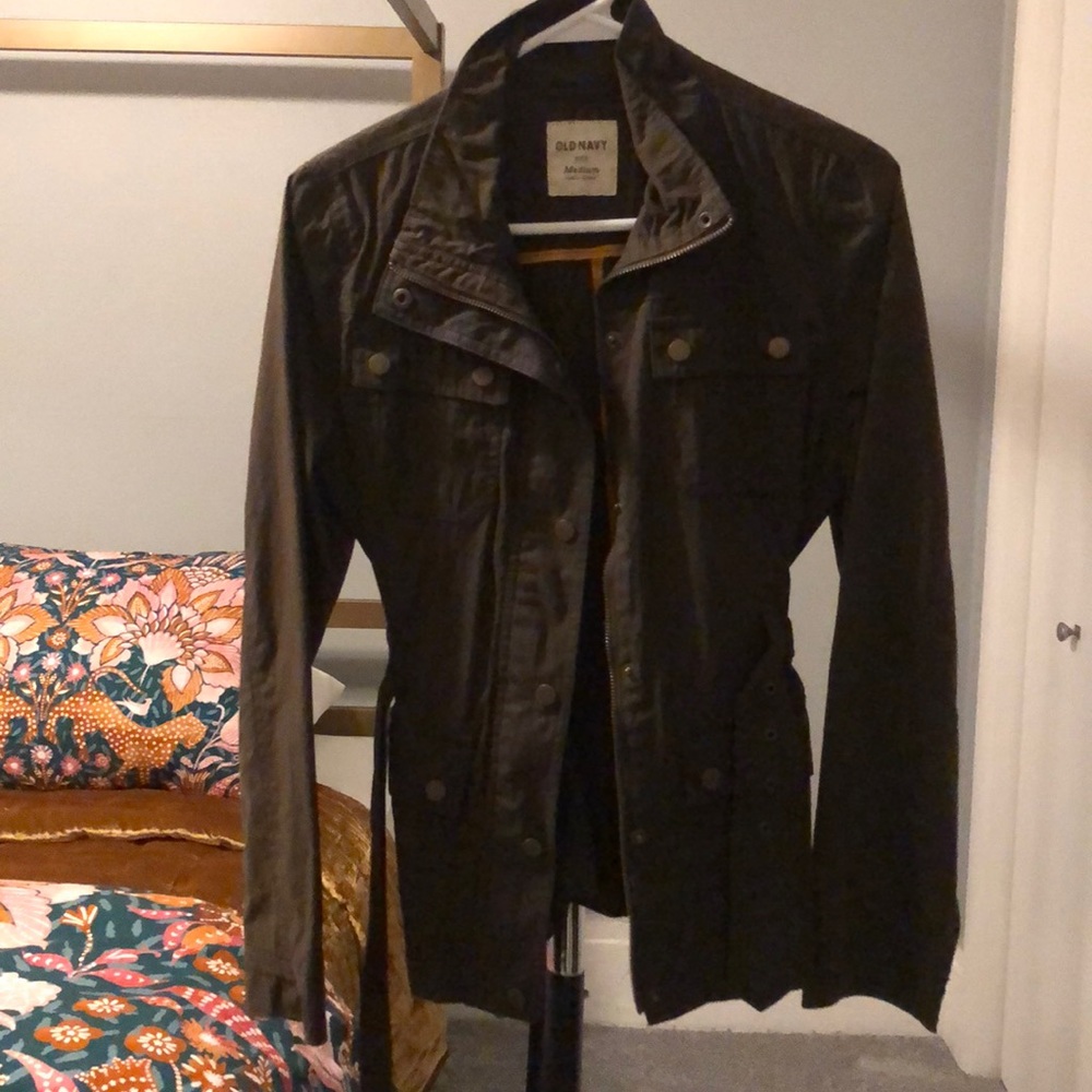 Olive Green Military Style Jacket